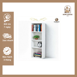 Kệ Sách Đứng 4 Tầng Màu Trắng – Thiết Kế Đơn Giản