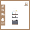 Kệ sách gỗ 5 tầng 60x25x170cm gỗ cao su