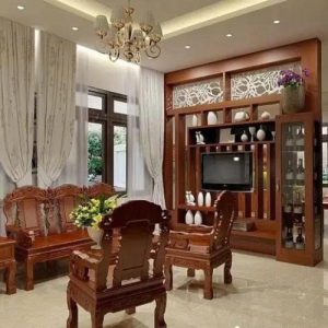 Kệ trang trí phòng khách nhà cấp 4 hiện đại