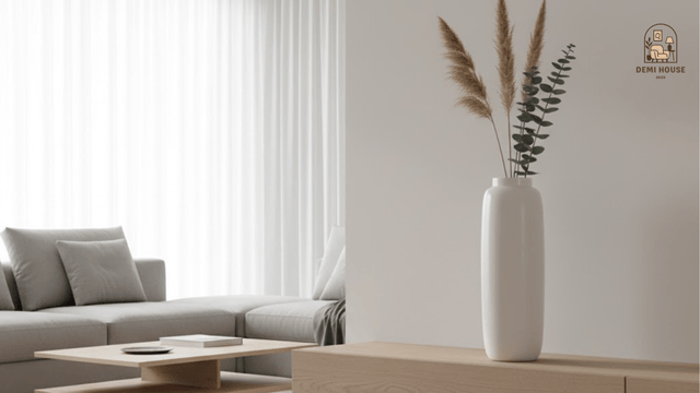 Bình gốm sứ trang trí phòng khách hiện đại